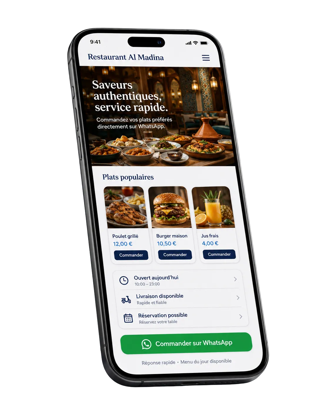 Mini-site restaurant Weltizone